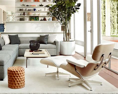 Eames Lounge Chair And Ottoman 1000 In 2020 Lounge Chairs Living