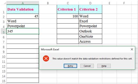 How To Apply Multiple Data Validation In One Cell In Excel Worksheet