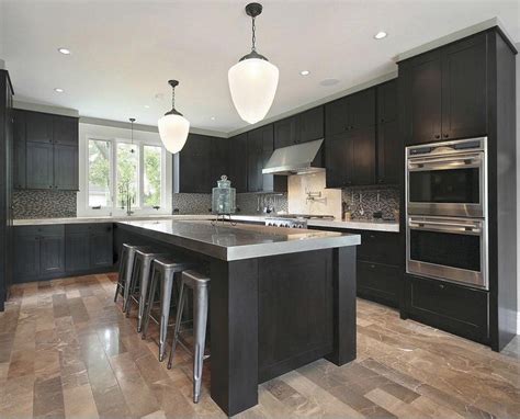Black Kitchen Cabinets Home Furniture Design