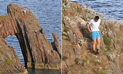 Teenagers Risk Their Lives On The Edge Of 75 Foot Cliff