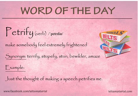 Petrify Word Of The Day For Speaking And Writing Task 2