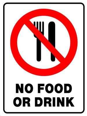 4 pack no food or drinking allowed sticker set sign warning 3x3 inch vinyl decal indoor outdoor window door business retail store. No Food or Drink In This Area