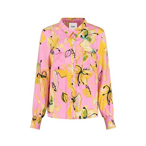 Pom Amsterdam Mila Lily Candy Pink Blouse Womens Blouses Oandc Butcher