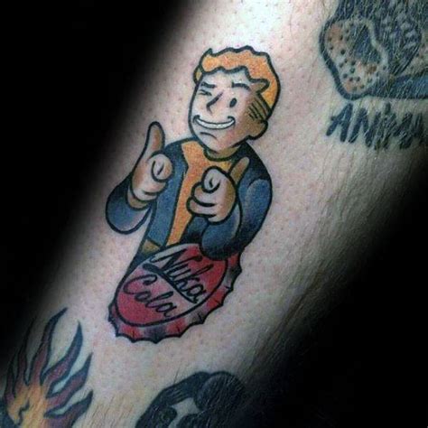 Radiating elbow flower forearm tattoo. 60 Vault Boy Tattoo Designs For Men - Fallout Ink Ideas