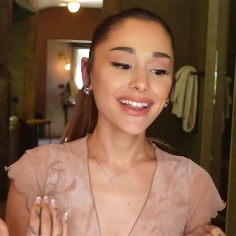 Ariana Grande Smiling In A Youtube Video For Chapter 4 Of Rem Beauty Ariana Grande Smiling