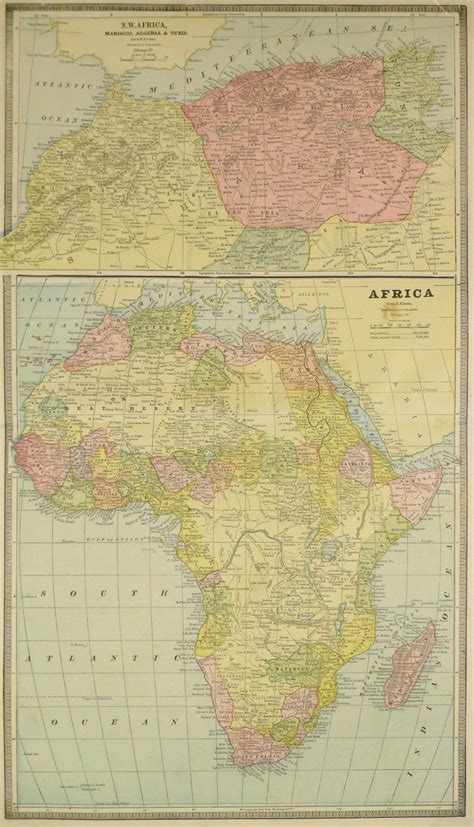 Africa And North Africa Map 1890 Original Art Antique Maps And Prints