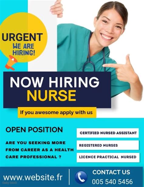 Copy Of Nurse Hiring Advertisement Flyer Postermywall