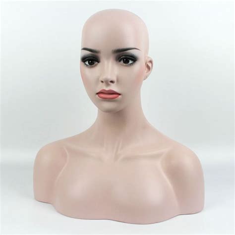 High Quality Plus Size Fiberglass Realistic Female Mannequin Dummy Head