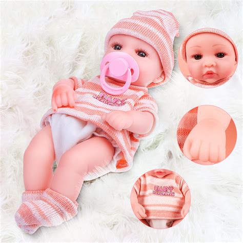 Novashion 19 Reborn Baby Dolls Realistic Newborn Boy Girl Doll Solid