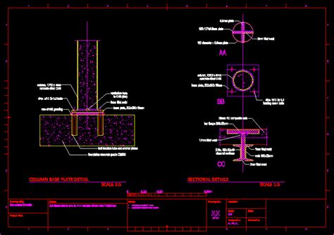 Foundations Details Dwg Section For Autocad • Designs Cad