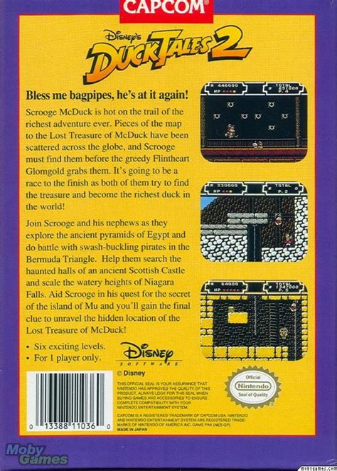 Disneys Ducktales 2 1993 Nes Box Cover Art Mobygames Disney
