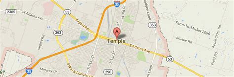 Temple Tx Zip Code Map