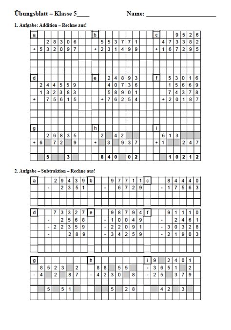 28 kostenlose arbeitsblätter zum einmaleins in der 2. Matheaufgaben 5 Klasse Zum Ausdrucken Division ...