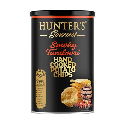 Hunters Gourmet Hand Cooked Potato Chips Gold Edition™ Smoky Tandoori 150 Gm Hunter Foods