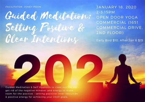 Guided Meditation Setting Positive And Clear Intentions For 2020