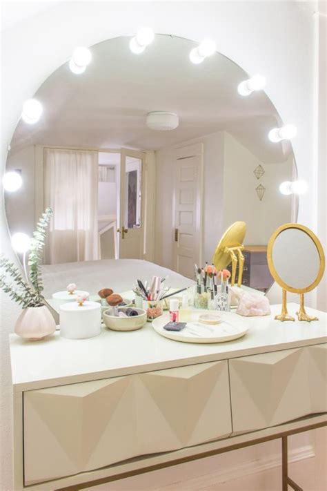 How to turn eyeshadow into paint. Learn How to Turn a Desk into a Makeup Table with Light-Up Vanity Mirror