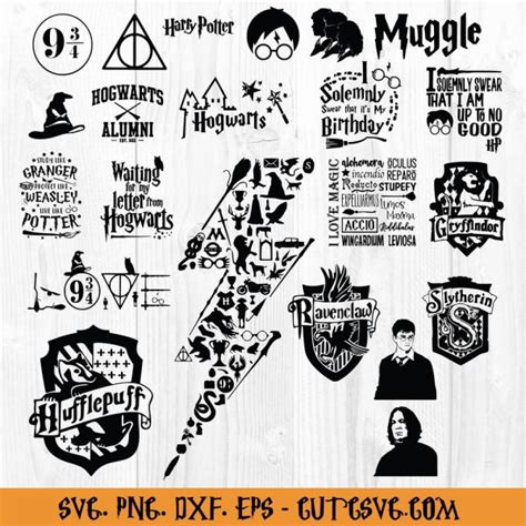 HARRY POTTER SVG bundle, hogwarts svg, harry potter clipart, cut file