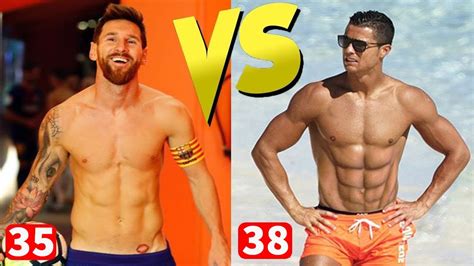 cristiano ronaldo vs lionel messi transformation from 1 to 38 years old youtube