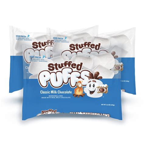 Stuffed Puffs Chocolate On Chocolate Pack Chocolate Filled Cocoa Marshmallows Made With Real
