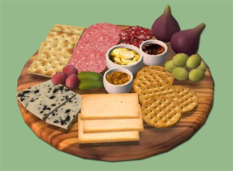 Jacky93sims — Charcuterie And Cheese Food For The Sims 2