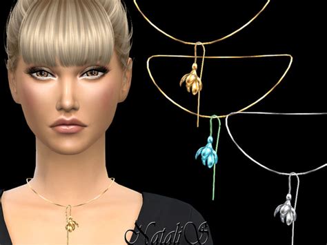 The Sims Resource Natalisspring Flower Pendant Necklace