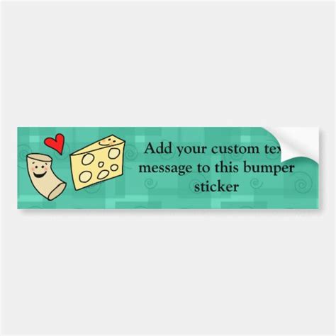 Mac Loves Cheese Funny Cute Macaroni Cheese Bumper Sticker
