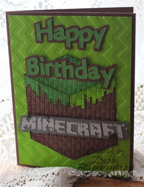 Minecraft acn be good character of your birthday card design. Pin on My Cards