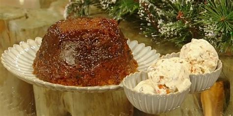 christmas sticky figgy pudding with nesselrode no churn ice cream saturday kitchen recipes