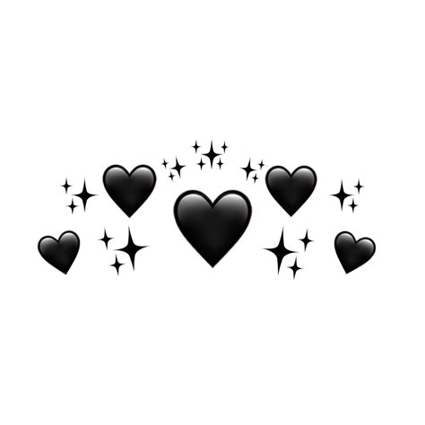 Emojicrown Emoji Crown Black Crownhearts Crownemoji Lov