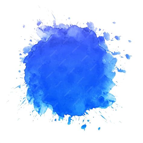 Free Vector Hand Draw Blue Splash Watercolor Background