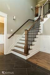 The most common steel pipe banister material is metal. Staircase with white accents and black metal spindles ...