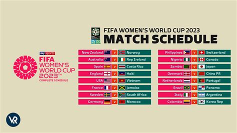 fifa women s world cup 2023 complete schedule