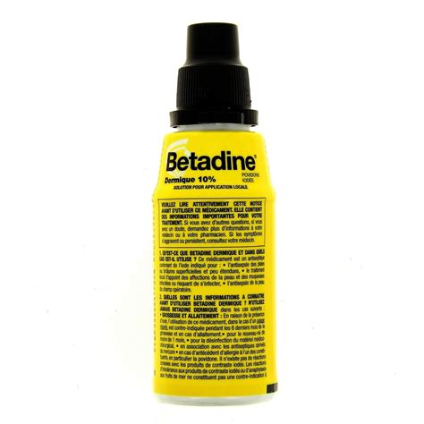 Betadine Dermique 10 Solution Médicament Antiseptique Illicopharma
