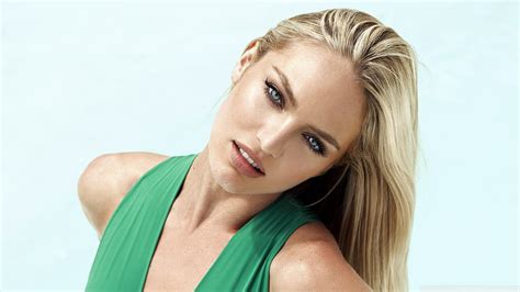 Candice Swanepoel Modelo Niña Verde Rubia Cara Mujer Fondo De