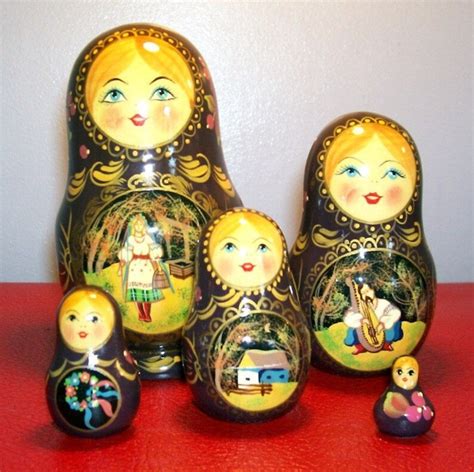 Vintage Russian Nesting Dolls Etsy