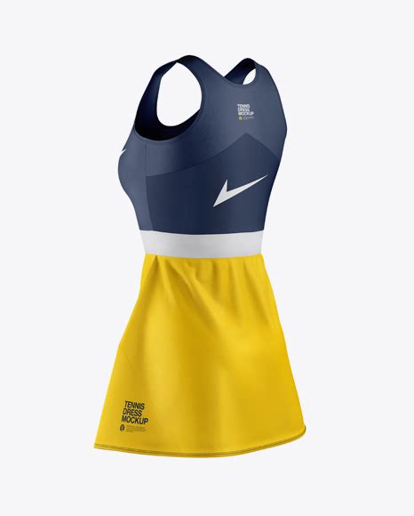 Womens Tennis Dress Mockup Back Half Side View Free Download