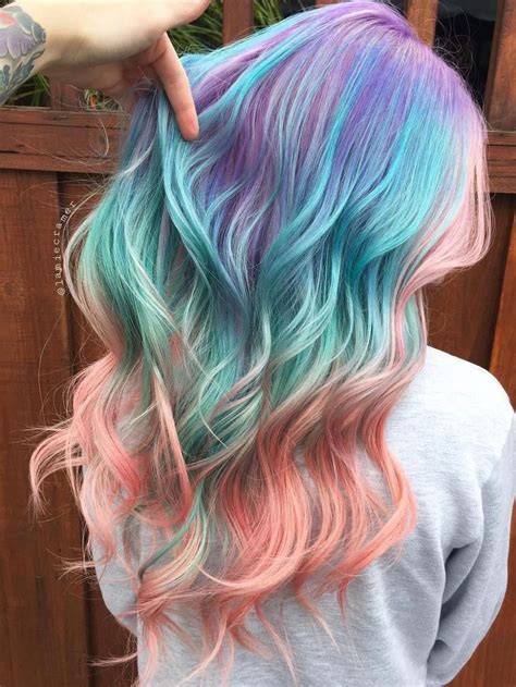 40 Cool Pastel Hair Colors In Every Shade Of Rainbow Mermaid Hair