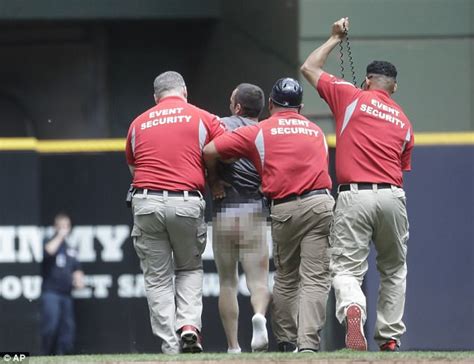 Brewers Giants Mlb Game Streaker Could Face Charges Daily Mail Online