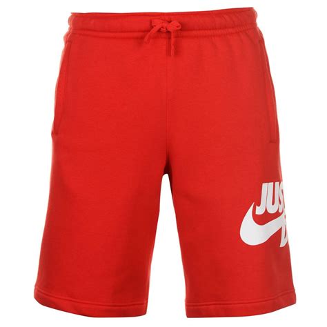 Mens Nike Jdi Fleece Shorts Red Shorts Nielsen Animal