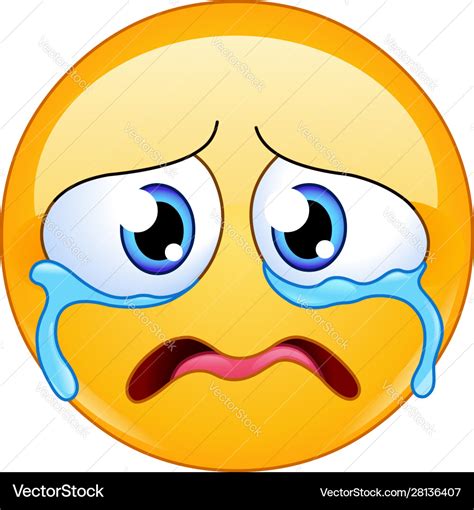 D Emoji Emoticon Crying Tears Stock Illustration Illustration Of Hot