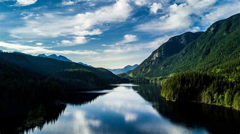 Download Wallpaper 1600x900 Lake Mountains Reflection Summer