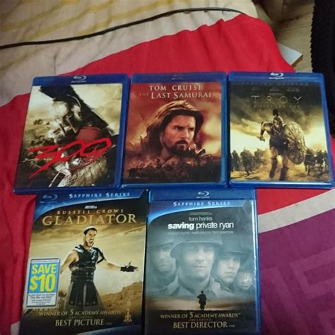 300 the last samurai troy gladiator and saving private ryan blu ray tv and home appliances tv