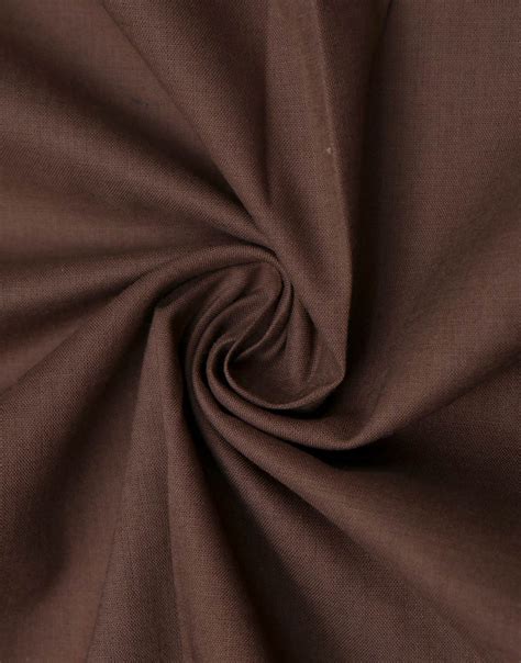 Chocolate Brown Color Plain Cotton Cambric Dress Material Fabric