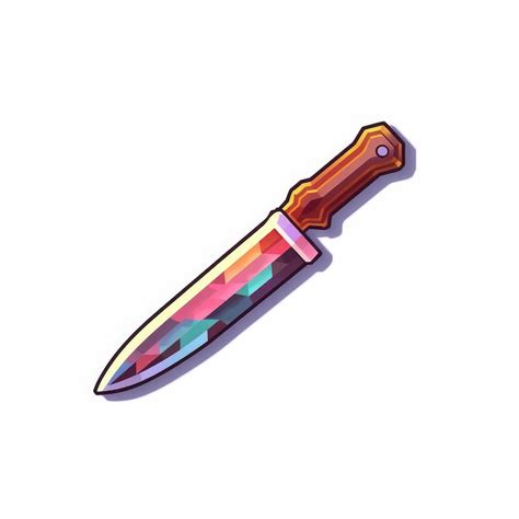 Premium Ai Image Pixel Art Knife With Vibrant Colors By Pixelplantmaster