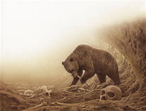 Prehistoric Bear Eating Human Bones Photograph By Science Photo Library