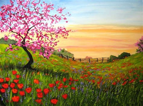 Acrylic Painting ~ Imagination Painting Easy Landscape Paintings