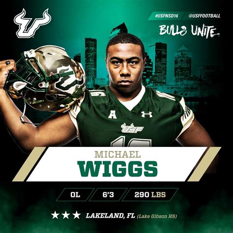 170 x 170 px or higher (1:1) page cover photo: OL Michael Wiggs (Lakeland, Fla.-Lake Gibson HS) USF NSD ...