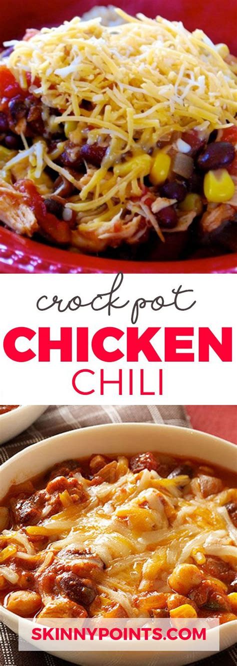 Every time i make this potato soup recipe i am amazed at how good and easy it is to. Crock Pot Chicken Chili - weight watchers Smart Points ...
