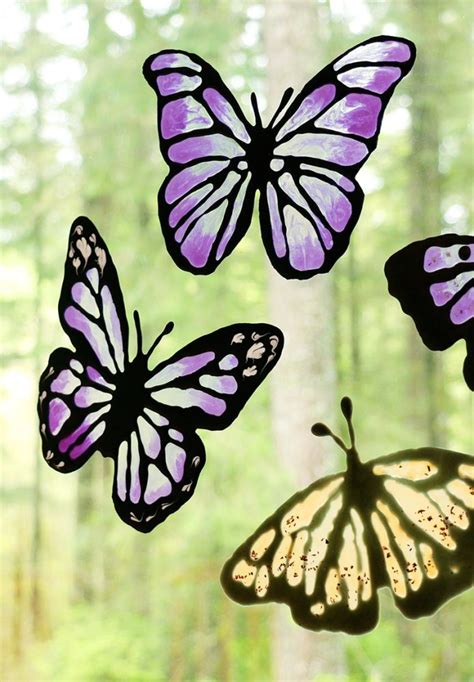 Diy Window Clings Make Stained Glass Inspired Butterflies Persia Lou