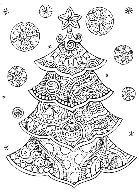 Free full size printable free christmas coloring pages for adults